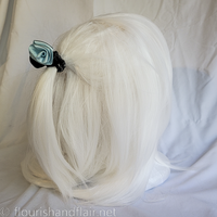 Blue flower hair tie - Thumbnail 3