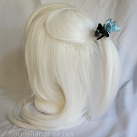Blue flower hair tie - Thumbnail 4