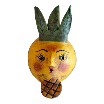 Coconut mask. collectibles. home decoration. wall decoration. interior decoration. mexican mask. mexican craft. mexican folk art.
