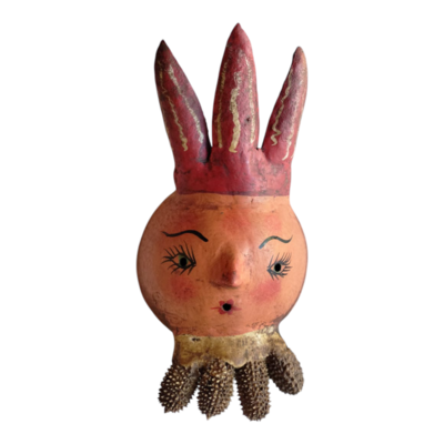 Coconut mask. Collectibles. Home decoration. Wall decoration. Interior decoration. Mexican mask. Mexican craft. Mexican Folk Art.
