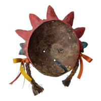 Coconut mask. Collectibles. Home decoration. Wall decoration. Interior decoration. Mexican mask. Mexican craft. Mexican Folk Art. - Thumbnail 3