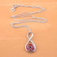 BOXED GIFT/Sterling Silver Infinity Knot Poppy Pendant & Chain/Poppy Necklace/Poppy Jewellery/Poppy Jewelry/Remembrance Poppy/UK - Thumbnail 2