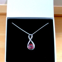 BOXED GIFT/Sterling Silver Infinity Knot Poppy Pendant & Chain/Poppy Necklace/Poppy Jewellery/Poppy Jewelry/Remembrance Poppy/UK - Thumbnail 7