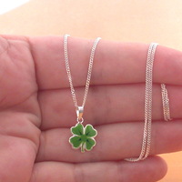 BOXED GIFT/Sterling Silver Four Leaf Clover Pendant & Chain/Four Leaf Clover Necklace/Four Leaf Clover Jewellery/Shamrock Necklace/St Patricks Day - Thumbnail 3