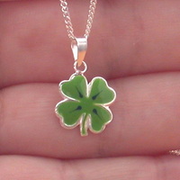 BOXED GIFT/Sterling Silver Four Leaf Clover Pendant & Chain/Four Leaf Clover Necklace/Four Leaf Clover Jewellery/Shamrock Necklace/St Patricks Day - Thumbnail 4
