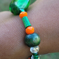 I 💚 FAMU🐍🐍🧡💚 BRACELET💫 READY-MADE⏳️🎨 By Nubian Collection Artwear 👑  - Thumbnail 3