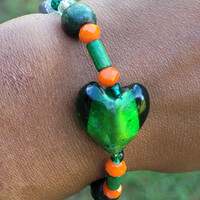 I 💚 FAMU🐍🐍🧡💚 BRACELET💫 READY-MADE⏳️🎨 By Nubian Collection Artwear 👑  - Thumbnail 4