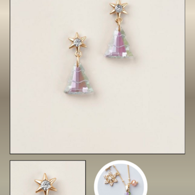 Northern star holiday charm earrings - Thumbnail 2