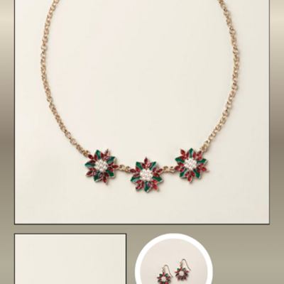 Classic poinsettia necklace - Thumbnail 3
