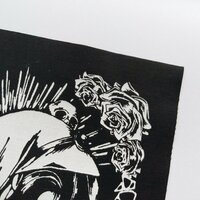 Virgin Mary with Gas Mask Cyberpunk Goth Sew-on Patches - Thumbnail 2