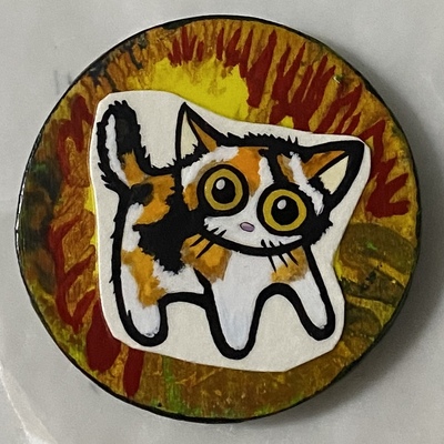 Circle Kitty Magnet BROCCOLI 