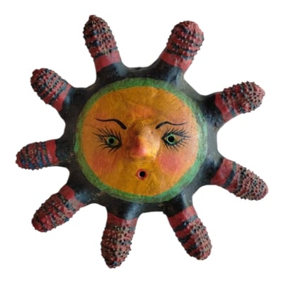 Coconut mask. collectibles. home decoration. wall decoration. interior decoration. mexican mask. mexican craft. mexican folk art.