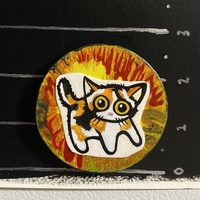 Circle Kitty Magnet BROCCOLI  - Thumbnail 2