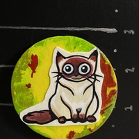 Circle Kitty Magnet FRENCH TOAST  - Thumbnail 2