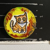 Circle Kitty Magnet CHEESECAKE  - Thumbnail 2