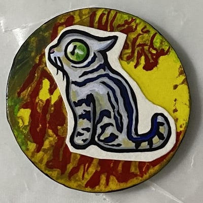 Circle kitty magnet coffee  - Thumbnail 1