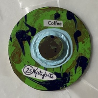 Circle Kitty Magnet COFFEE  - Thumbnail 1