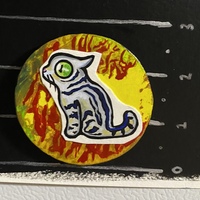 Circle Kitty Magnet COFFEE  - Thumbnail 2