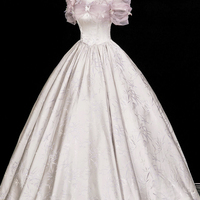 Beautiful A-Line Floral Printed Pattern Floor Length Prom Party Dress - Thumbnail 1