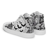 Punkin party Womens high top canvas shoes - Thumbnail 2