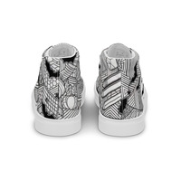 Moon witch Womens high top canvas shoes - Thumbnail 1