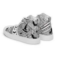 Moon witch Womens high top canvas shoes - Thumbnail 2