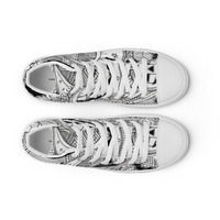 Moon witch Womens high top canvas shoes - Thumbnail 5