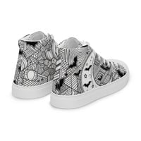 Moon witch Womens high top canvas shoes - Thumbnail 7