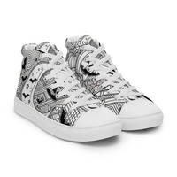 Moon witch Womens high top canvas shoes - Thumbnail 8