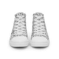  America Love Womens high top canvas shoes - Thumbnail 4