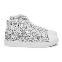  America Love Womens high top canvas shoes - Thumbnail 6