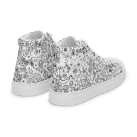  America Love Womens high top canvas shoes - Thumbnail 7