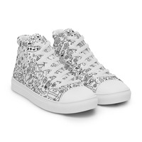  America Love Womens high top canvas shoes - Thumbnail 8