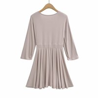 Temperament cross V-neck splicing loose cuff dress - Thumbnail 3
