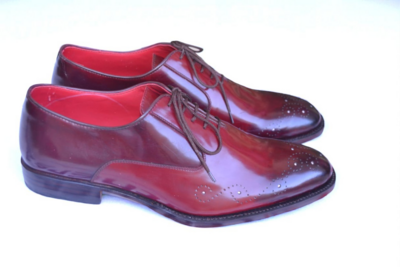 Crafted Leather New Men Burgundy Calf Oxford Dress Shoes 