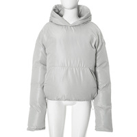Fashionable hooded loose-fitting cotton coat - Thumbnail 1