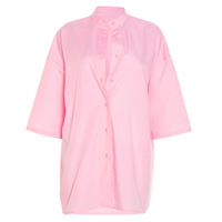 Versatile casual solid color long short-sleeved single-breasted shirt - Thumbnail 2