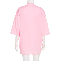 Versatile casual solid color long short-sleeved single-breasted shirt - Thumbnail 3