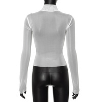 Skull print mesh panel top - Thumbnail 3