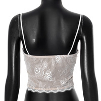 Sexy lace stitching split camisole - Thumbnail 5