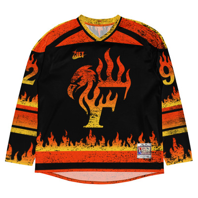 Flaming flamingos hockey jersey (limited)