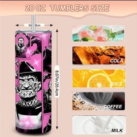 Horror Movie Icons Pink Comic Book Panel Tumbler Collection | Free Ship - Thumbnail 1