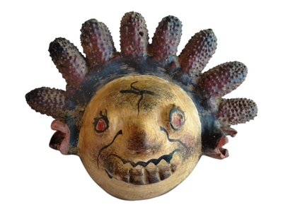 Coconut mask. Collectibles. Home decoration. Wall decoration. Interior decoration. Mexican mask. Mexican craft. Mexican Folk Art.