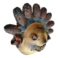 Coconut mask. Collectibles. Home decoration. Wall decoration. Interior decoration. Mexican mask. Mexican craft. Mexican Folk Art. - Thumbnail 1