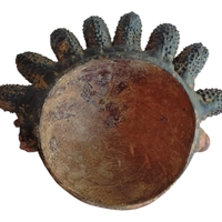 Coconut mask. Collectibles. Home decoration. Wall decoration. Interior decoration. Mexican mask. Mexican craft. Mexican Folk Art. - Thumbnail 3