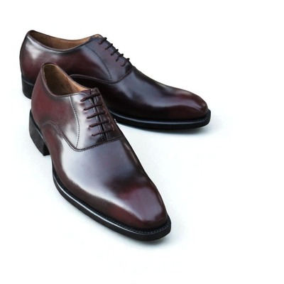  crafted leather classic dark brown leather oxford lace up dress shoes - Thumbnail 1