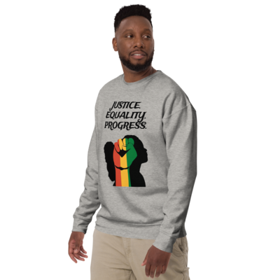 Black lives matter / justice/ equality/ progress/ democratic wear unisex premium sweatshirt