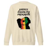 BLACK LIVES MATTER / JUSTICE/ EQUALITY/ PROGRESS/ DEMOCRATIC WEAR Unisex Premium Sweatshirt - Thumbnail 2