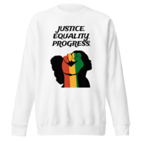 BLACK LIVES MATTER / JUSTICE/ EQUALITY/ PROGRESS/ DEMOCRATIC WEAR Unisex Premium Sweatshirt - Thumbnail 3