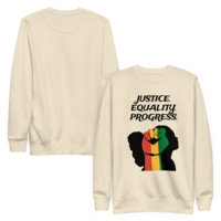 BLACK LIVES MATTER / JUSTICE/ EQUALITY/ PROGRESS/ DEMOCRATIC WEAR Unisex Premium Sweatshirt - Thumbnail 6